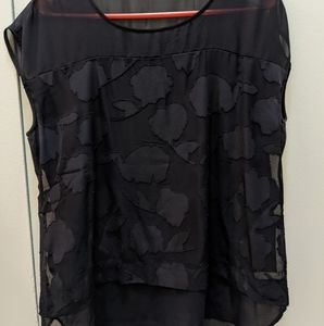 Ann Taylor sheer panel Large Blouse